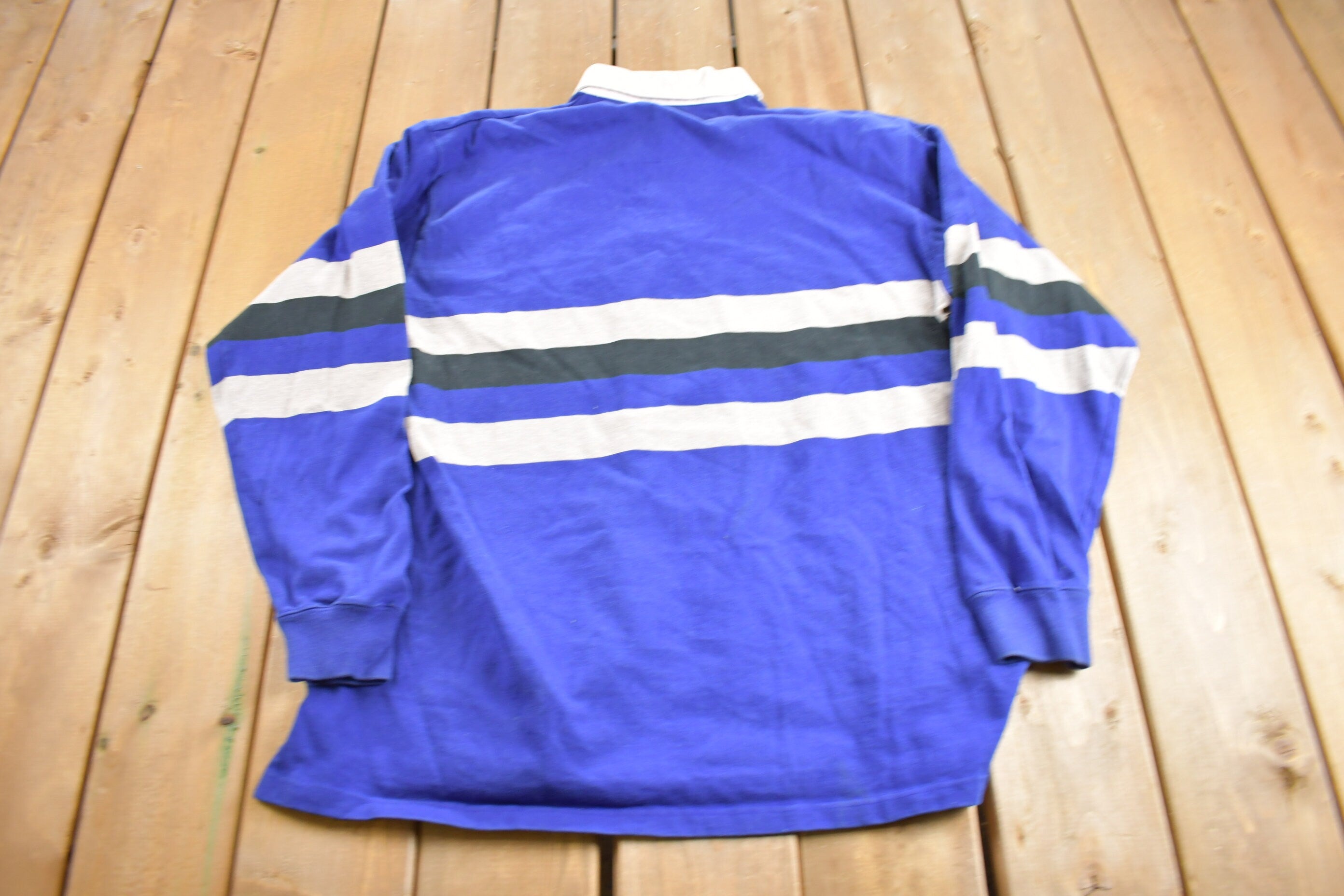 Vintage 1990s Polo Sport Ralph Lauren Color Block Rugby Sweatshirt