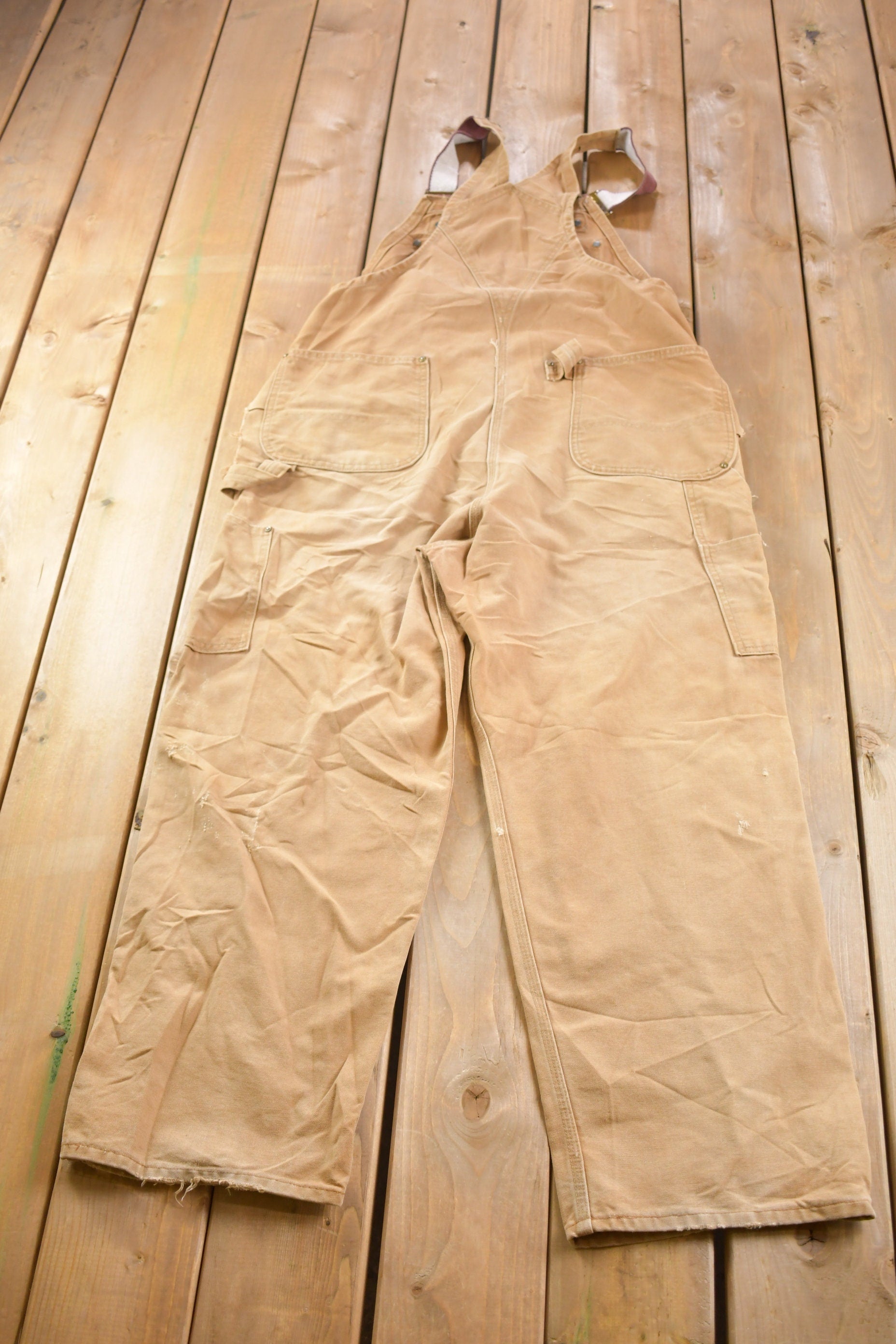 Vintage 1990s Carhartt Double Knee Overalls Size 38 x 28