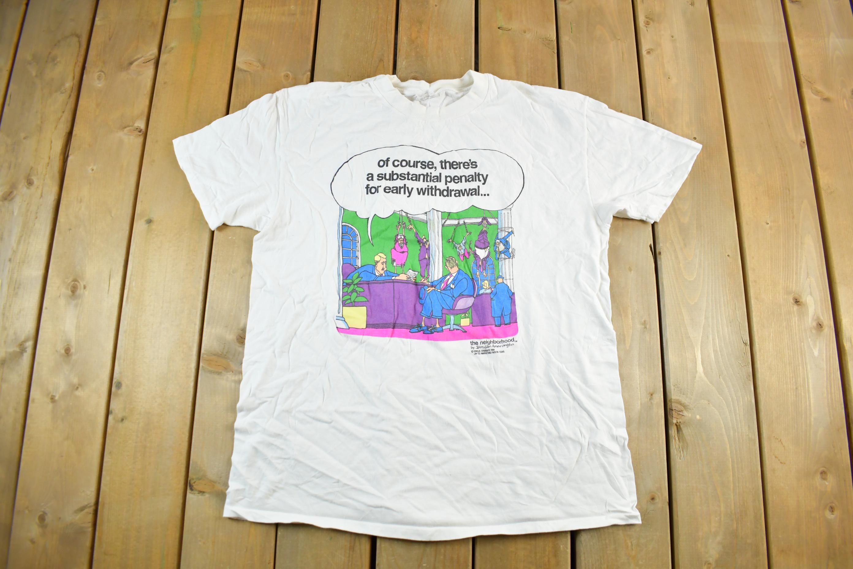 Vintage 1988 The Neighbourhood Comic Graphic T-Shirt Men's XL