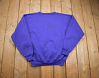 Vintage 1990s Raglans Clothing Purple Blank Crewneck Sweatshirt