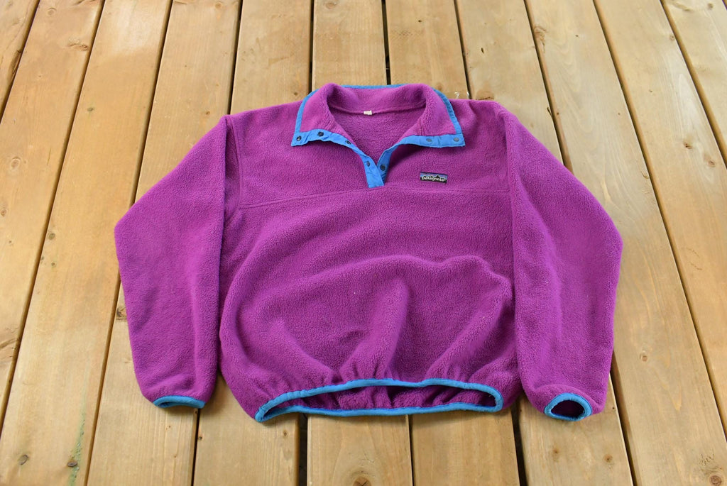 Vintage 1980s Patagonia Fleece Quarter Zip Sweater Women's S-M