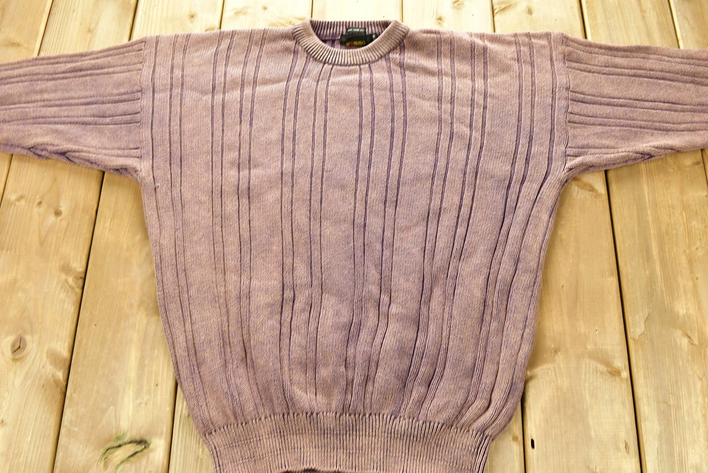 Vintage 1980s Holt Renfrew Hand Frame Knit Knitted Sweater