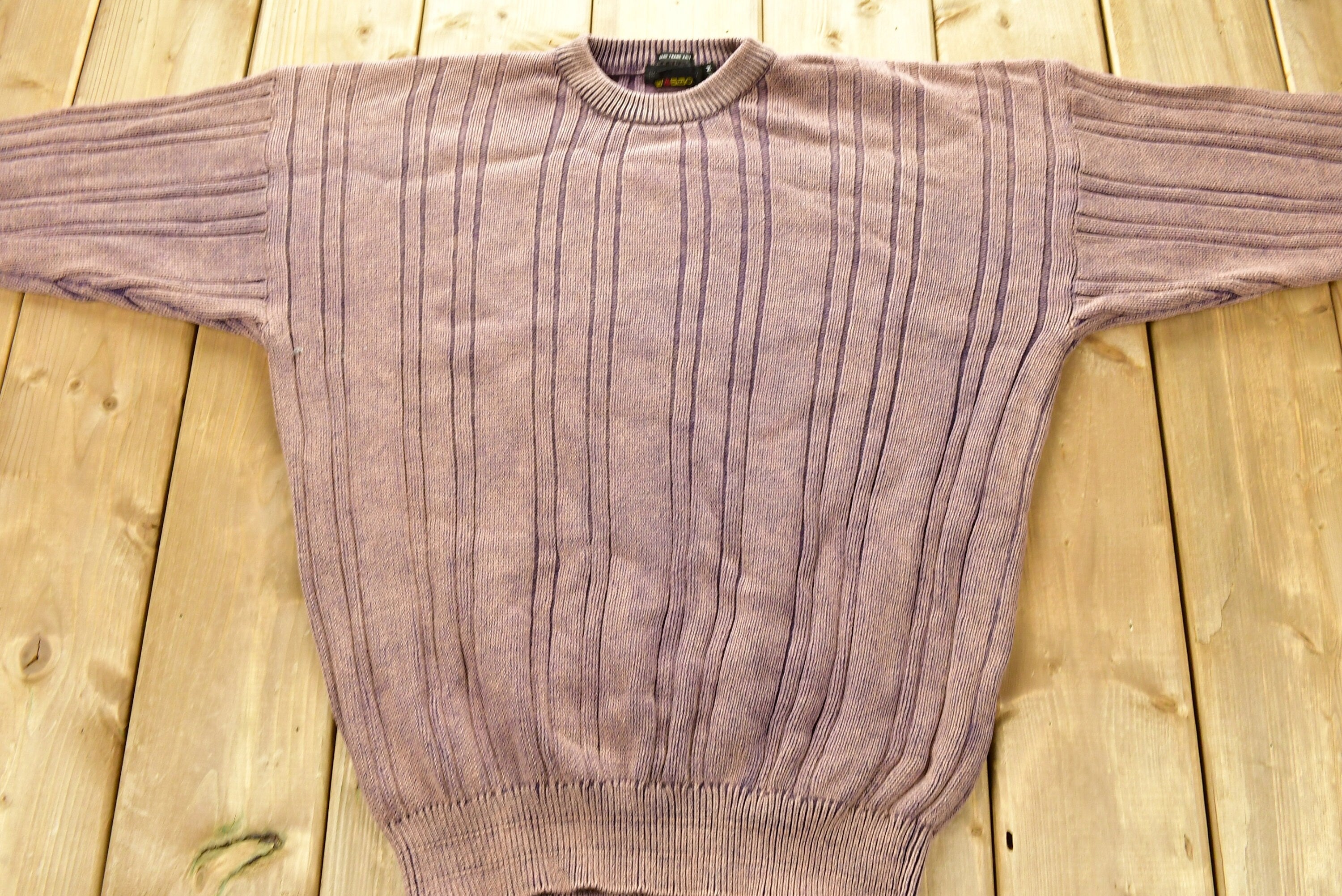 Vintage 1980s Holt Renfrew Hand Frame Knit Knitted Sweater