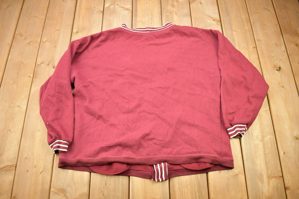 Vintage 1960s Blank Cardigan Sweater  Vintage Cardigan  Button Up  True Vintage  Burgundy  Made In USA