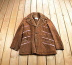Vintage 1980s Pioneer Wear Authentic Shearling Jacket Made In USA Size 42L