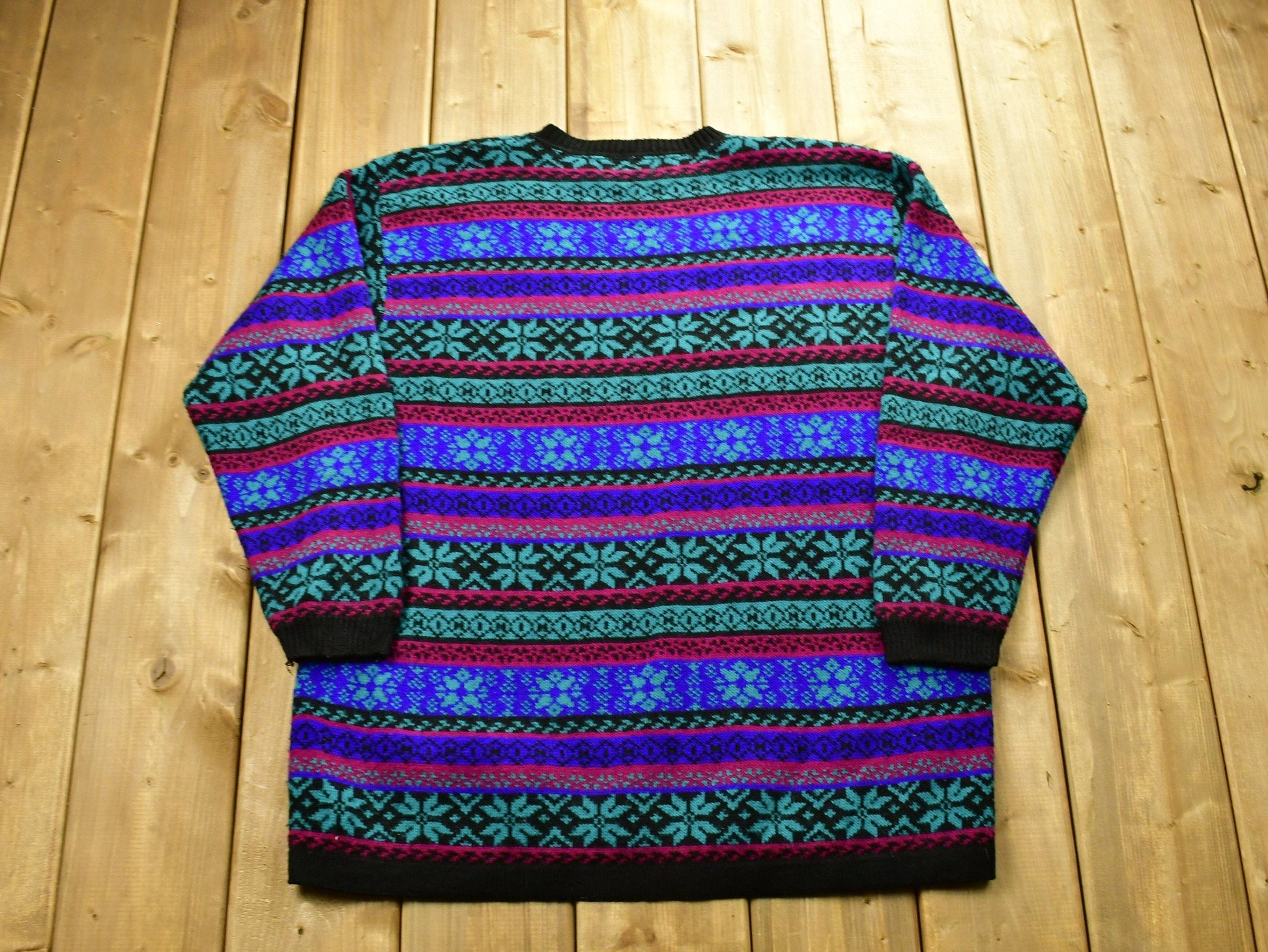 Vintage 1990's Alfred Dunner Abstarct Knitted Sweater /