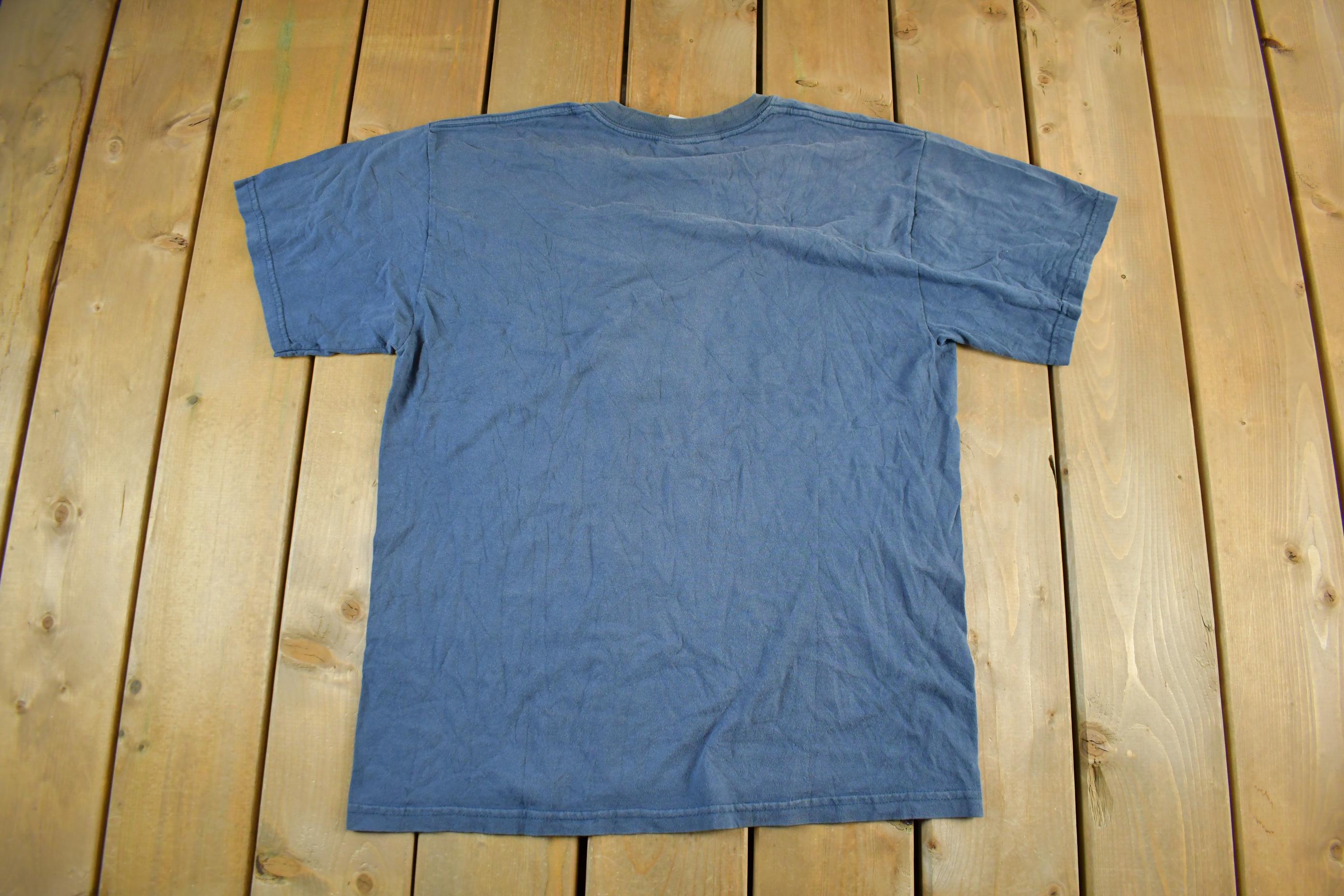 Vintage 1990s Boat Potato Fishing Graphic Fisherman T-Shirt Men's Large