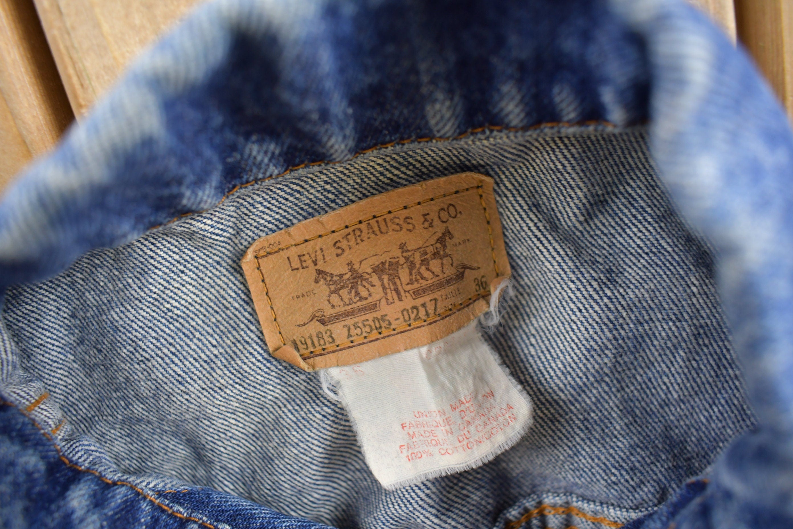 Vintage 1970s Levi's Jean Jacket Size 36  Vintage Denim  True Vintage  Levi's denim  Union Made In Canada