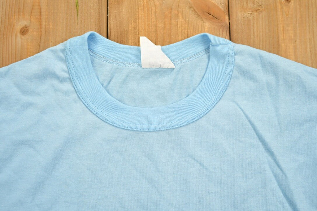 Vintage 1980s Blue Blank T Shirt