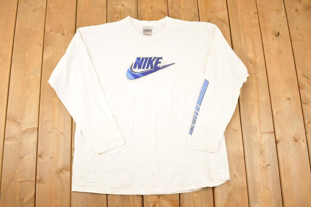 Vintage Y2K Nike Graphic Print Logo Swoosh Shirt Men's L