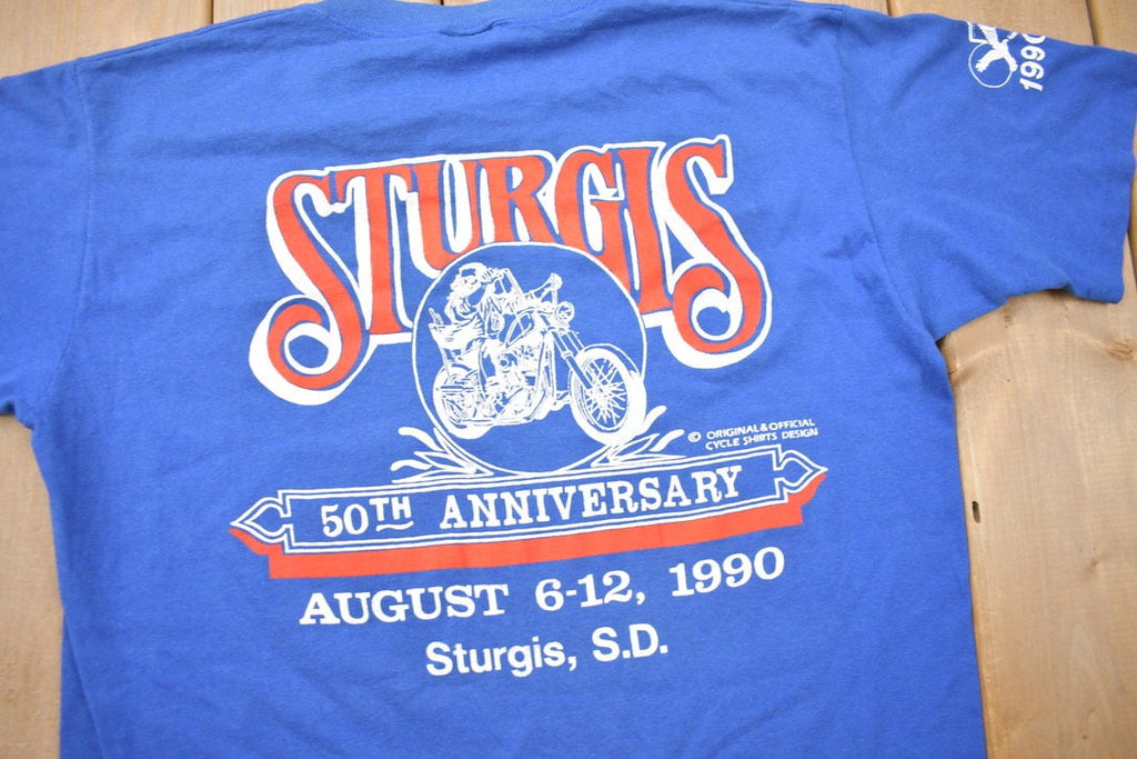 Vintage 1990 Sturgis Black Hills Bike Rally Motorcycle T-Shirt