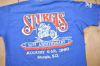 Vintage 1990 Sturgis Black Hills Bike Rally Motorcycle T-Shirt