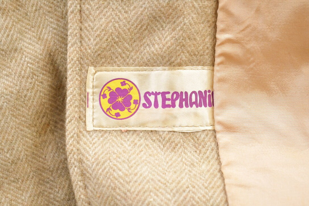 Vintage 1990s Stephanie White Wool Overcoat