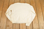 Vintage 1990s Lacoste Haymaker Knit Crewneck Sweater Women's M / Abstract Pattern 3D Knitted Sweatshirt