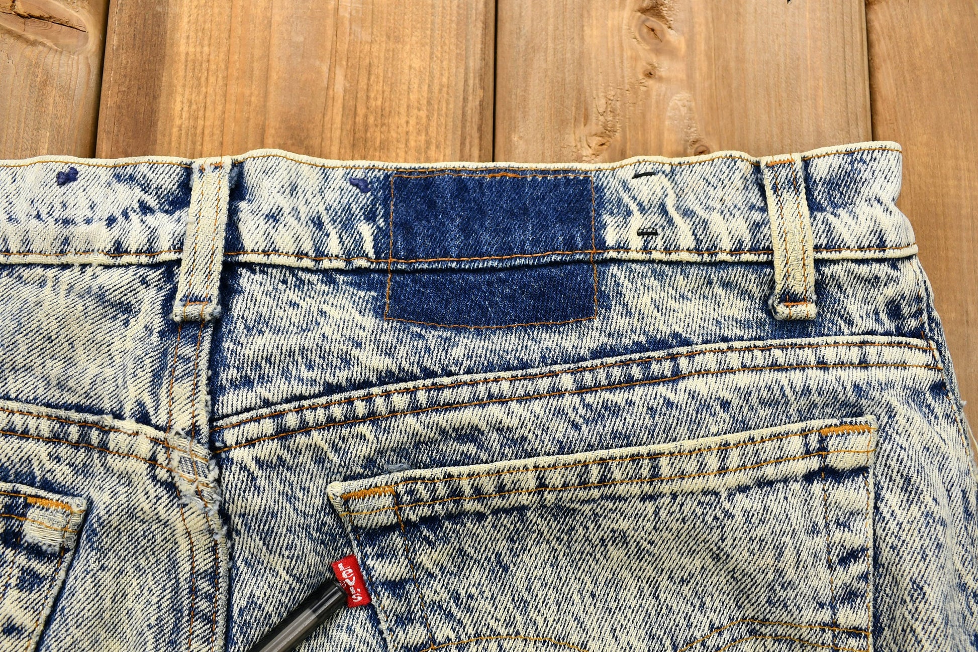 Vintage 1980s Distressed Levi's Acid-Wash Jeans