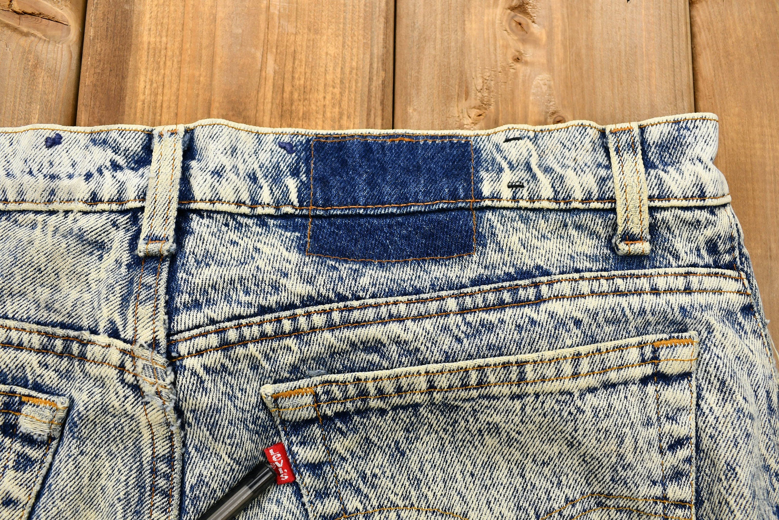 Vintage 1980s Distressed Levi's Acid-Wash Jeans