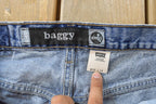 Vintage 1990s Levi Silver Tab Baggy Fit Denim Blue Jeans Men's 37 x 33.5 / 90s Silvertabs / Streetwear / Baggy Jeans / Made in USA