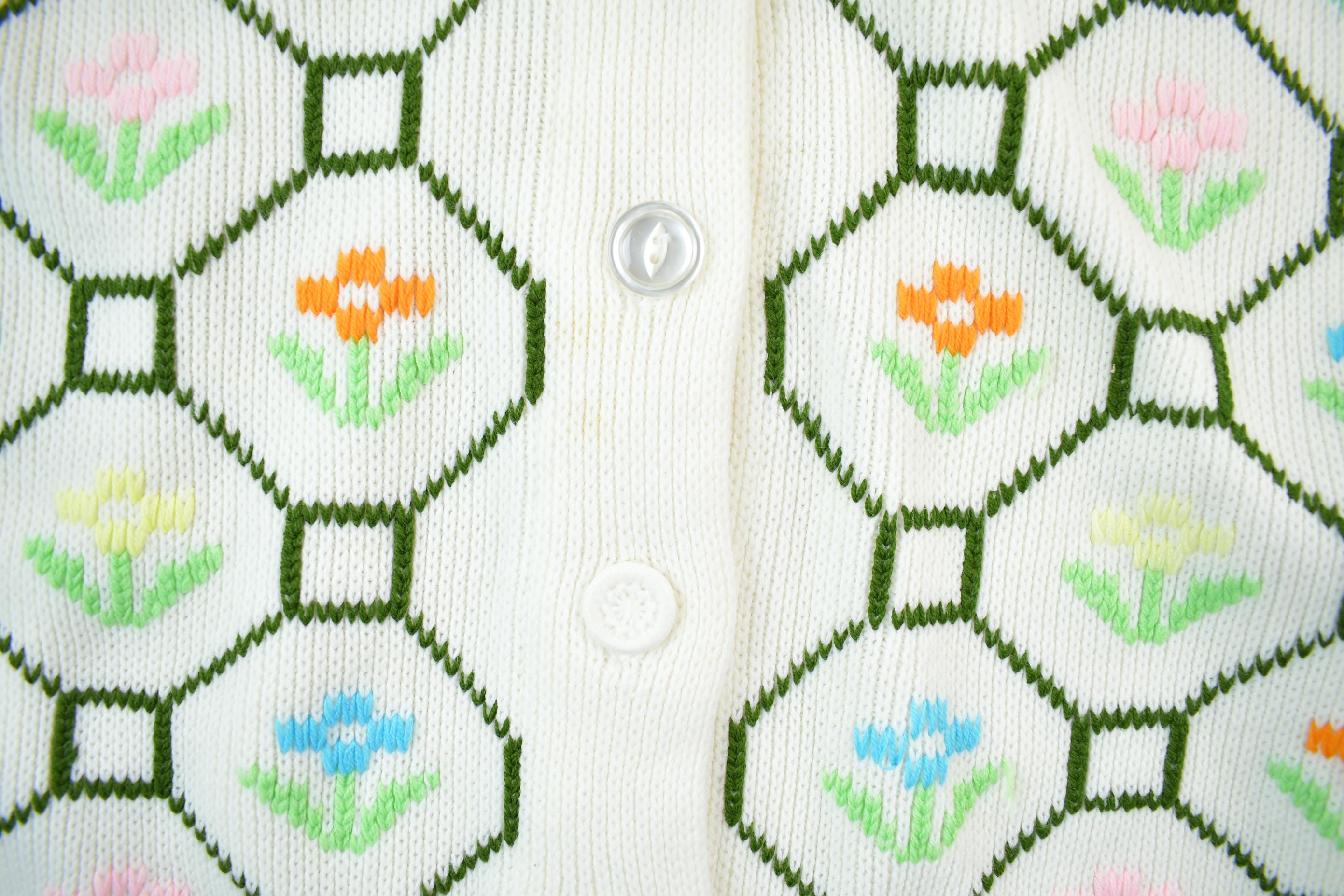 Vintage 1970s Knit Button Up Cardigan Sweater