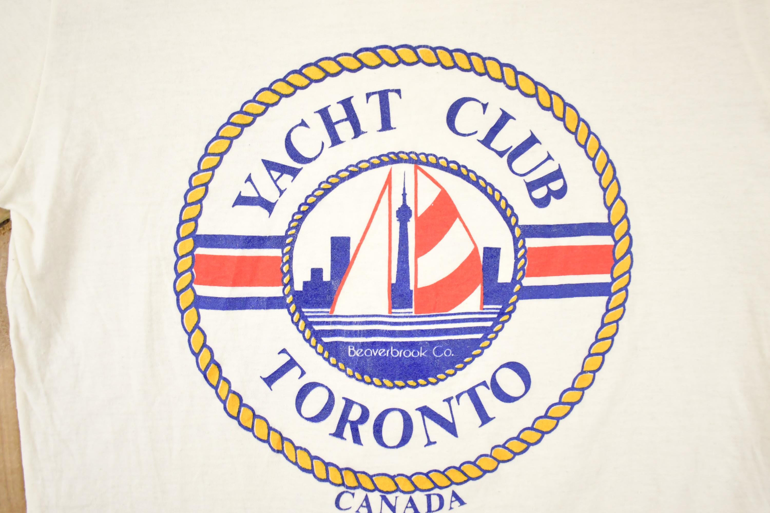Vintage 1980s Toronto Yacht Club Souvenir Boating T-Shirt Men's M
