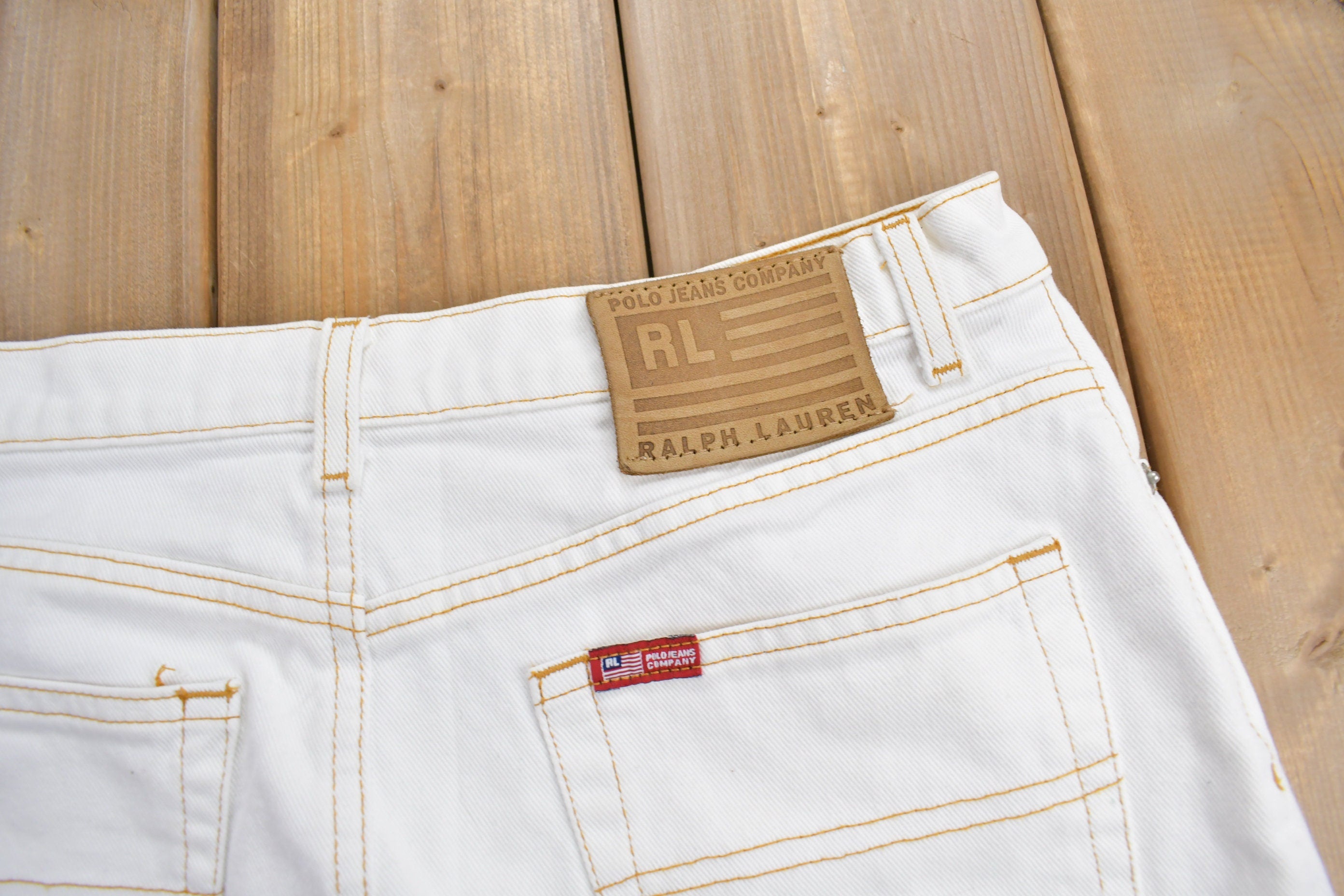 Vintage 1990s Polo Jeans Ralph Lauren Denim Skirt Size 32