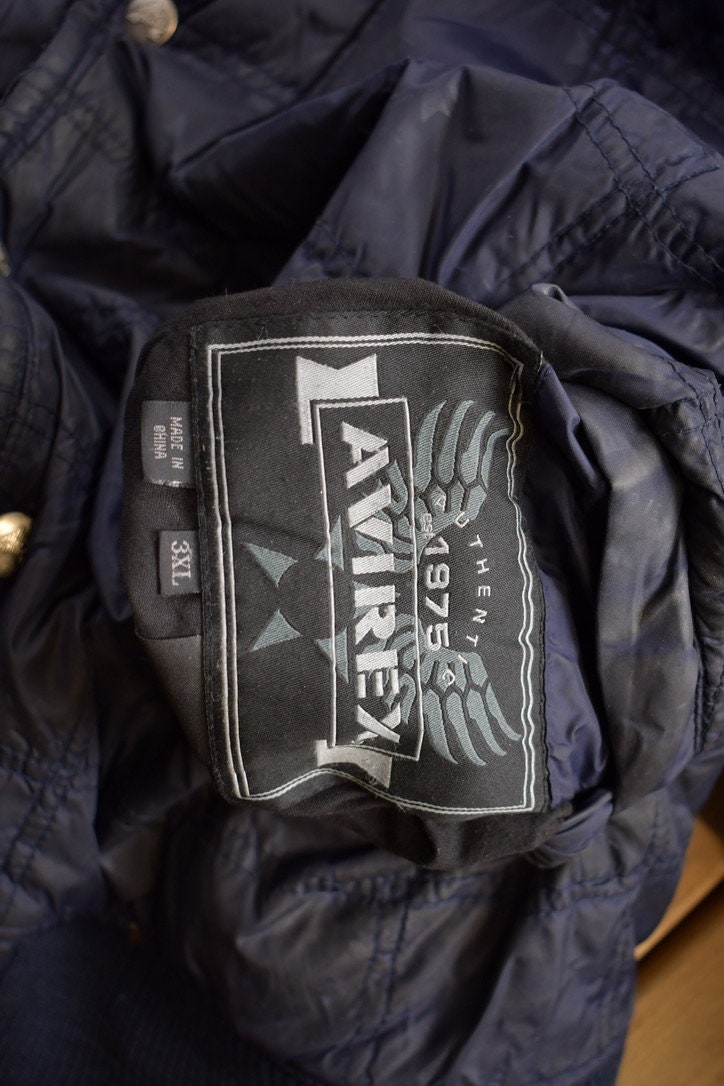 Vintage Y2K Avirex Reversible Leather Varsity Jacket