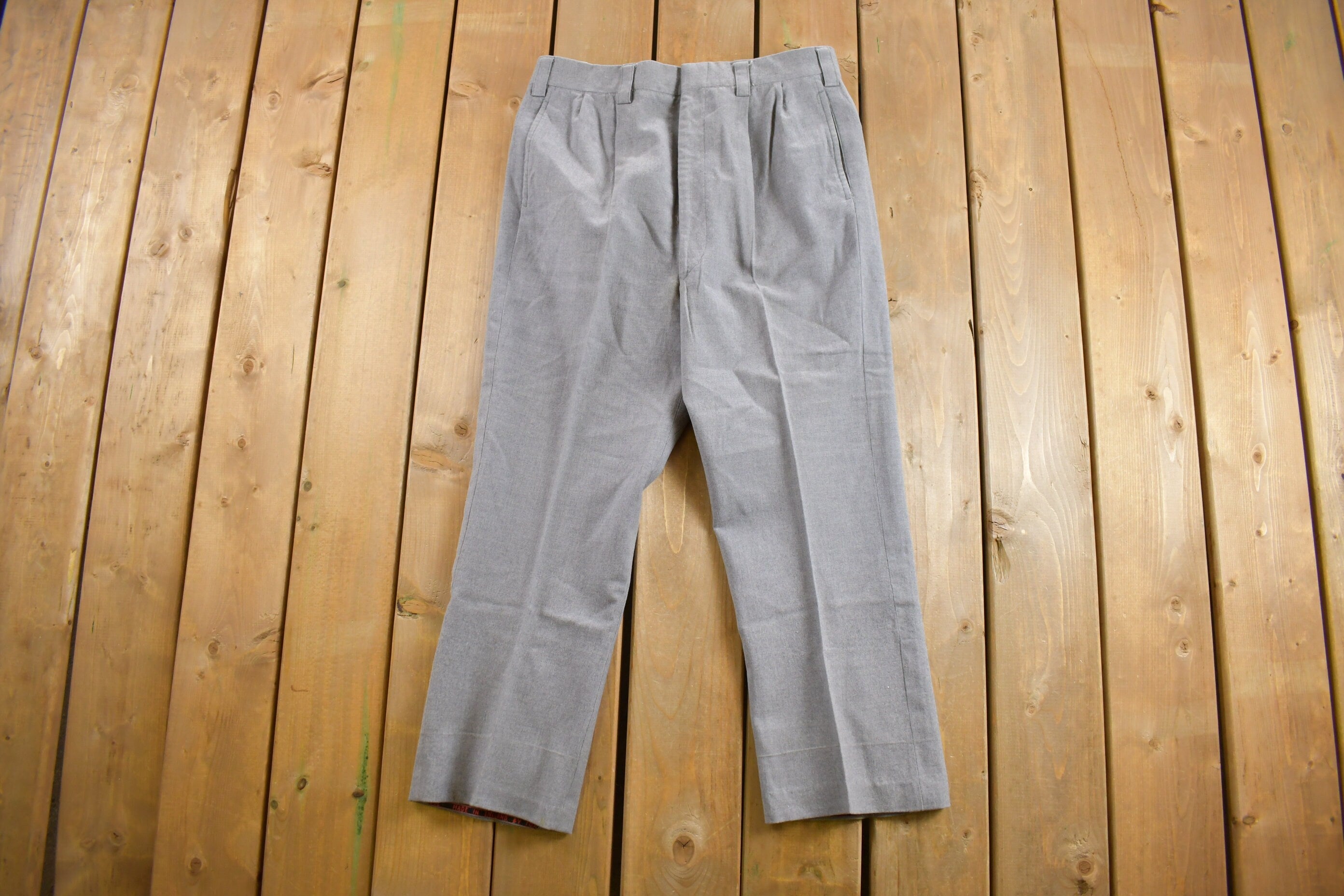 Vintage 1970s Pleated Trousers Size 34 x 24.5
