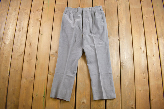 Vintage 1970s Pleated Trousers Size 34 x 24.5 / American Vintage / True Vintage / 1970s Pants / Grey / Made in England