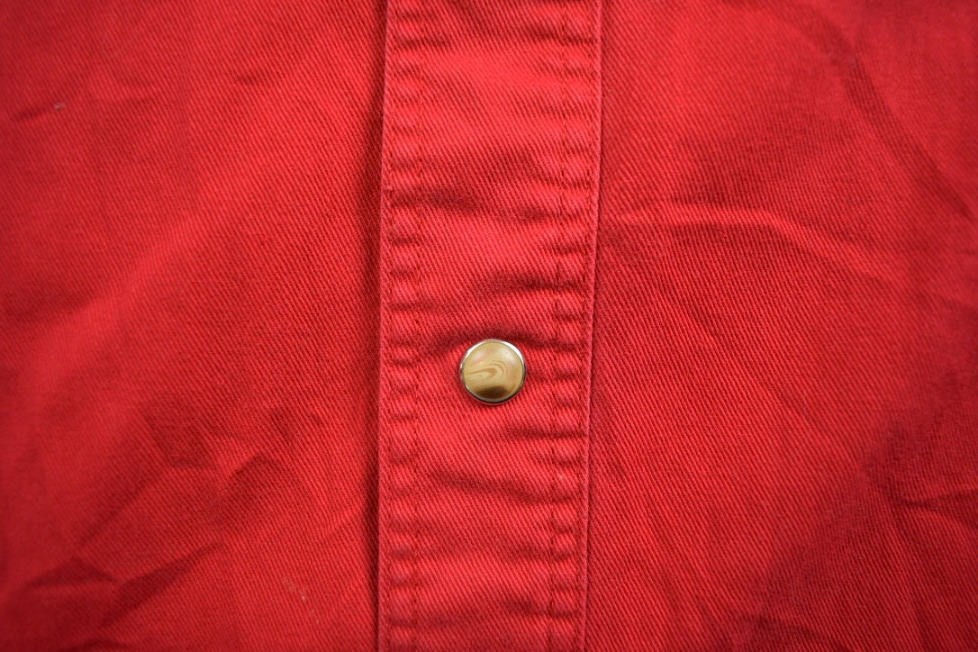 Vintage 1990s Wrangler Western Shirts Embroidered Long Sleeve Button Up Shirt