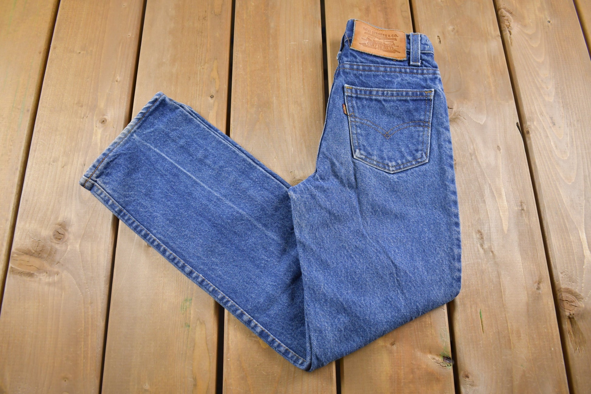 Vintage 1980s Levi's Brown Tab Jeans Size 22 x 25