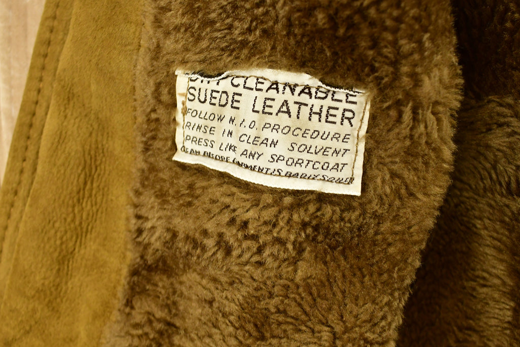 Vintage 1980s Cresco Suede Leather Jacket Size 42