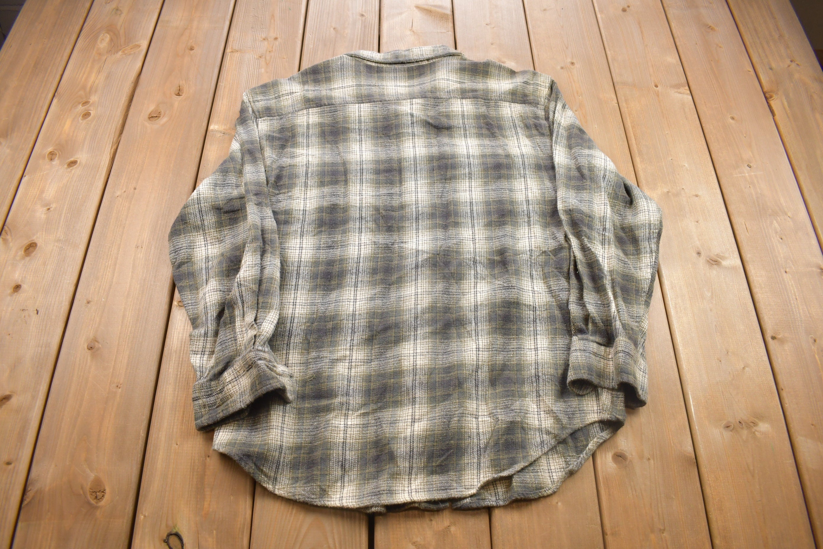 Vintage 1990s Route 66 Plaid Button Up Shirt