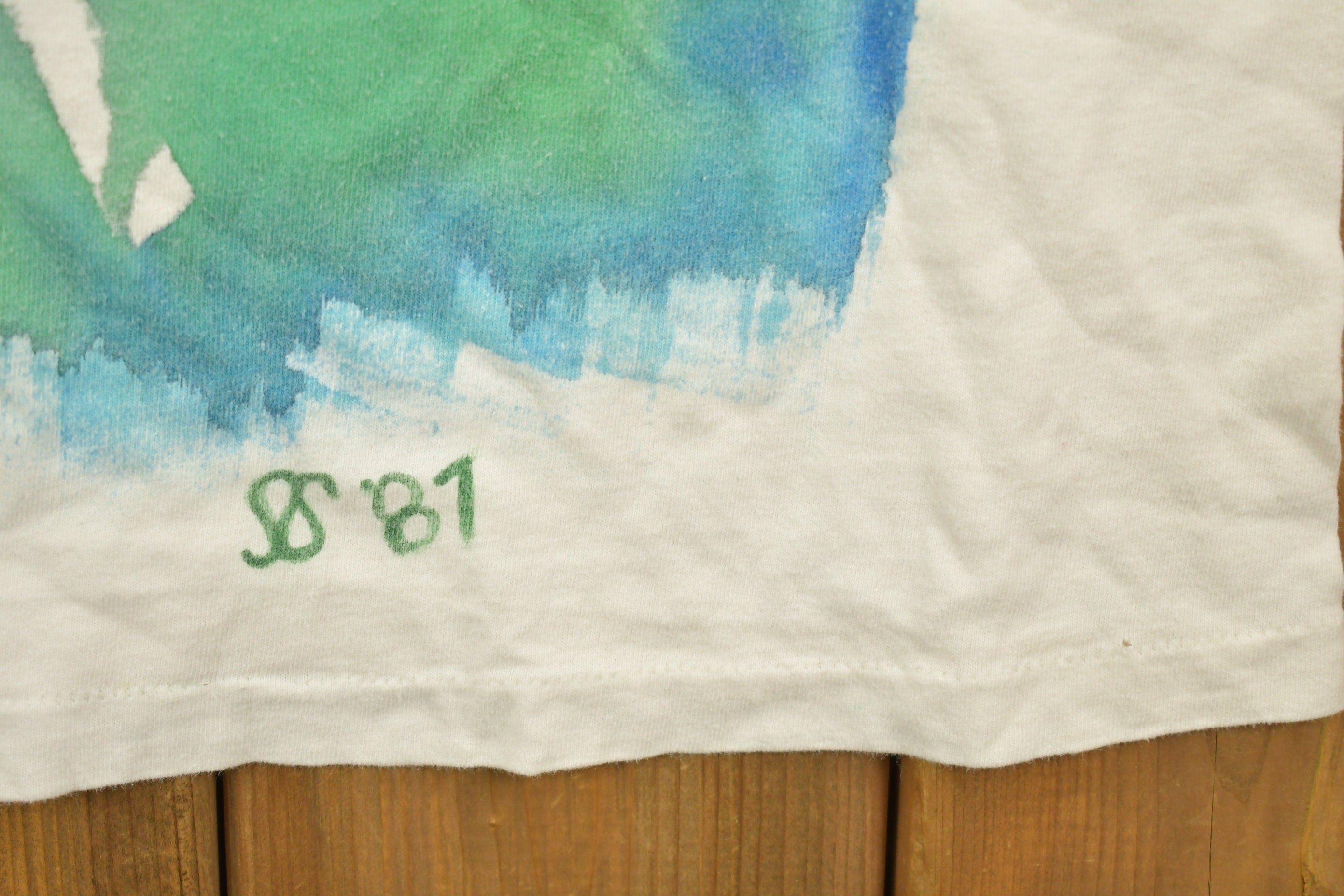 Vintage 1987 Harvey Woods Water Colour Graphic T-Shirt