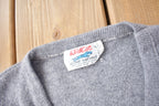 Vintage 1970s Wild Cat Knit V Neck Sweater