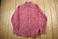 Vintage Pendleton Red Plaid Button Up Board Shirt