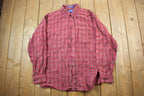 Vintage Pendleton Red Plaid Button Up Board Shirt
