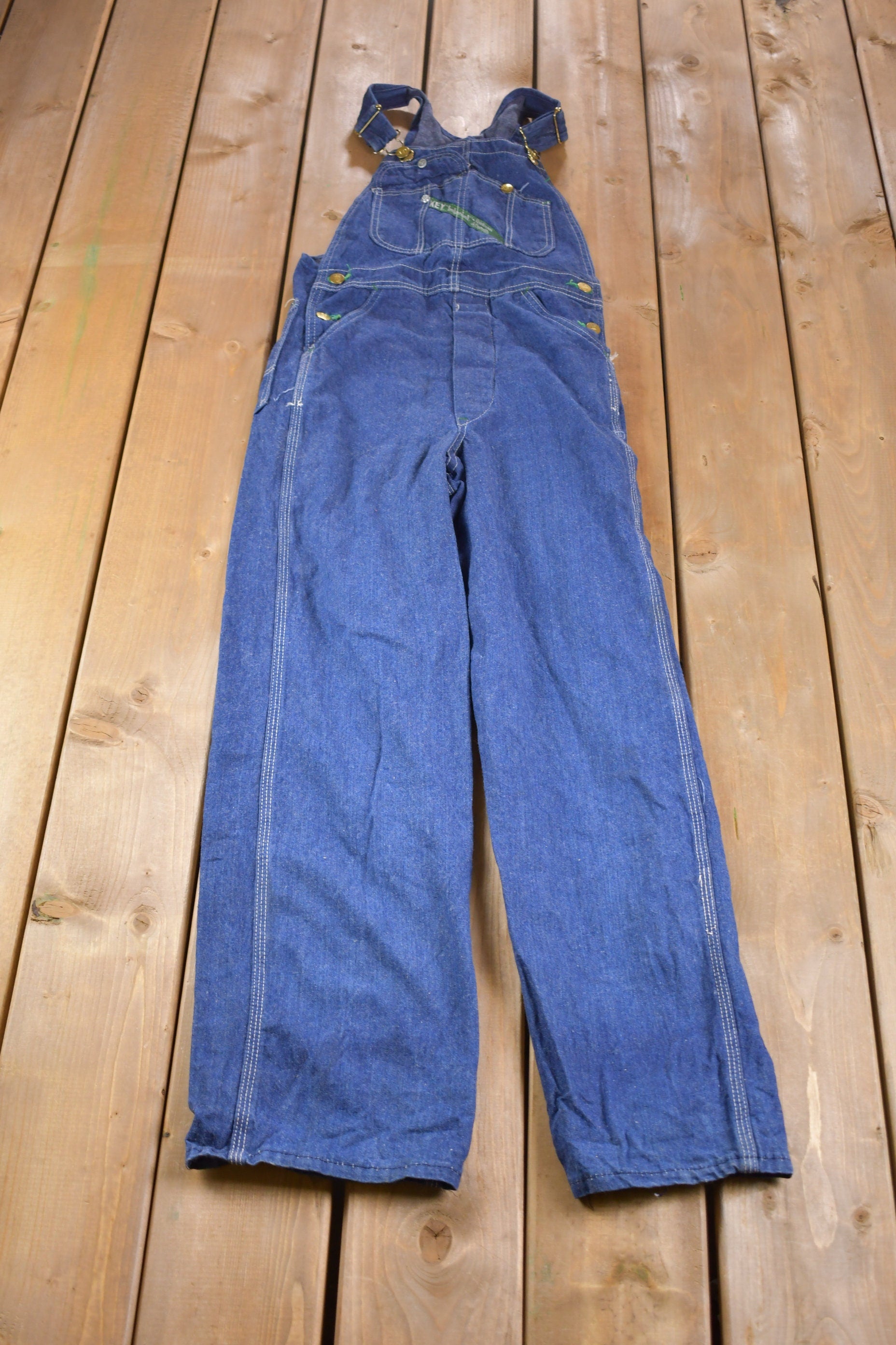 Vintage 1990s Key Denim Overalls Size 26 x 29.5