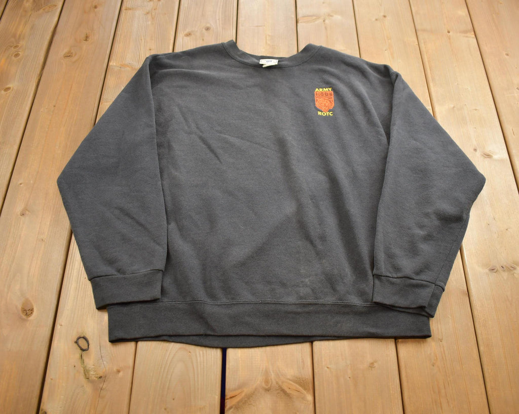 Vintage 1990s Lee Heavyweight Army ROTC Crewneck Sweatshirt Made In