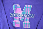 Vintage 1990s Minnesota Big Plaid M Souvenir Crewneck Sweatshirt Made In USA