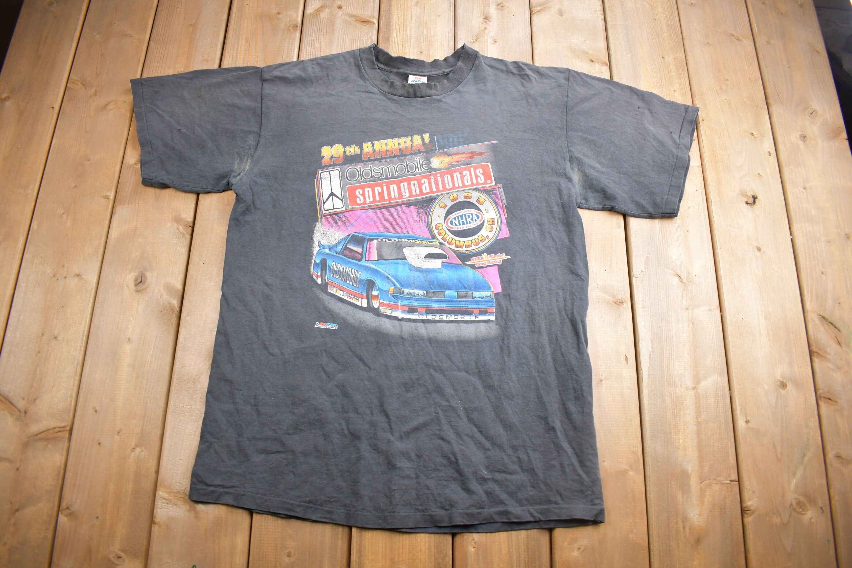 Vintage 1993 National Hot Rod Association Spring Nationals Graphic T Shirt