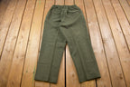 Vintage 1990's Uniform Trousers with Stretch Waist 28-30 x 28 Made in USA  American Vintage  Streetwear Fashion  Vintage Pants