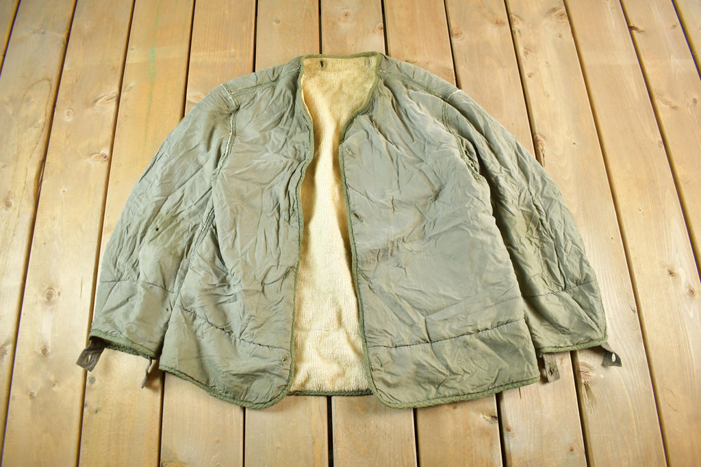 Vintage 1980s Lined Military Liner Jacket Men's Medium