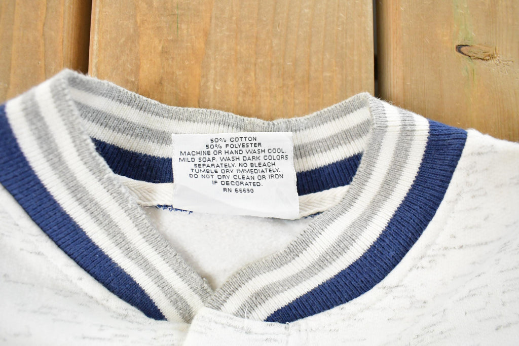 Vintage 1990s Anchor Sailing Henley Crewneck Sweatshirt Men's Medium