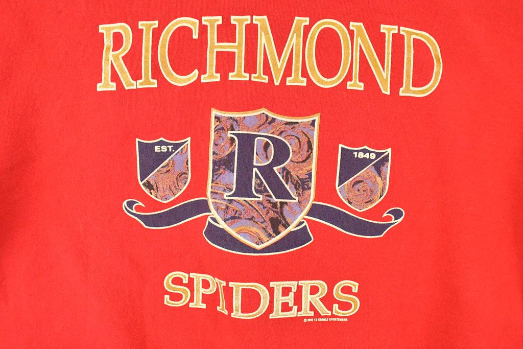 Vintage 1990s Richmond Spiders Graphic Print Collegiate Crewneck Sweatshirt Mens L