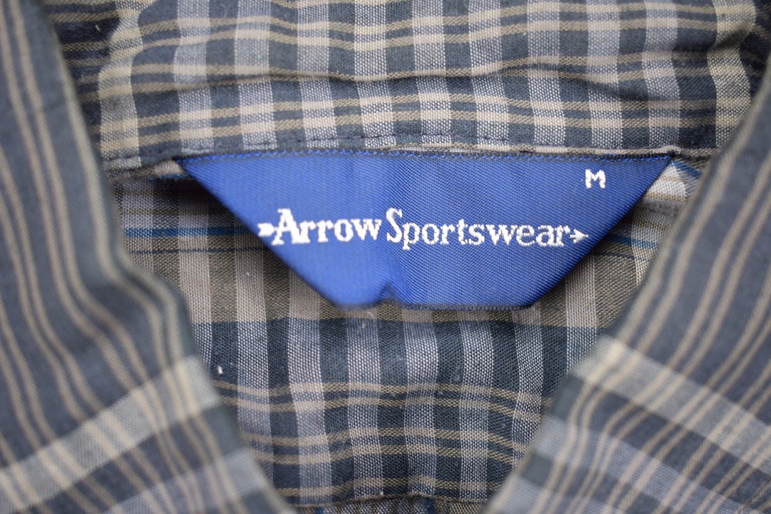 Vintage 1990s Arrow Sportswear Plaid Button Up Shirt