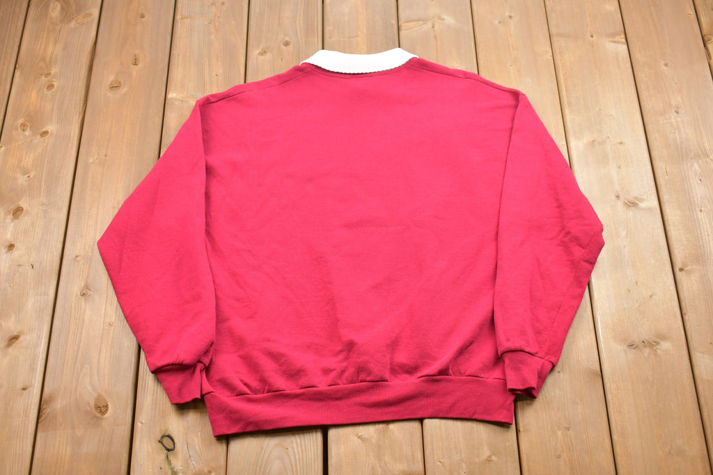Vintage 1990s Cute Kittens Collared Crewneck Sweatshirt