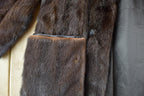 Vintage 1970s Brown Mink Fur Coat Made In USA