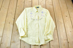 Vintage 1980s Embroidered Button Up Shirt