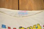 Vintage 1990s Cute Sleeping Cats and Dogs All over Print Graphic T-Shirt