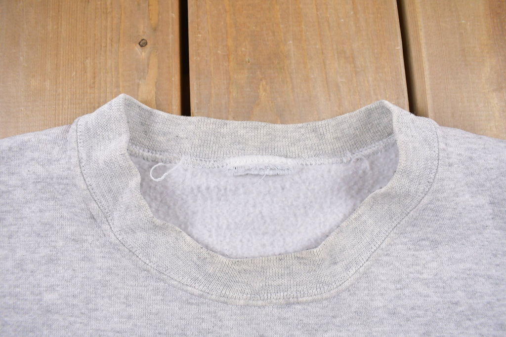 Vintage 1990s Blank Unbranded Grey Crewneck Sweatshirt