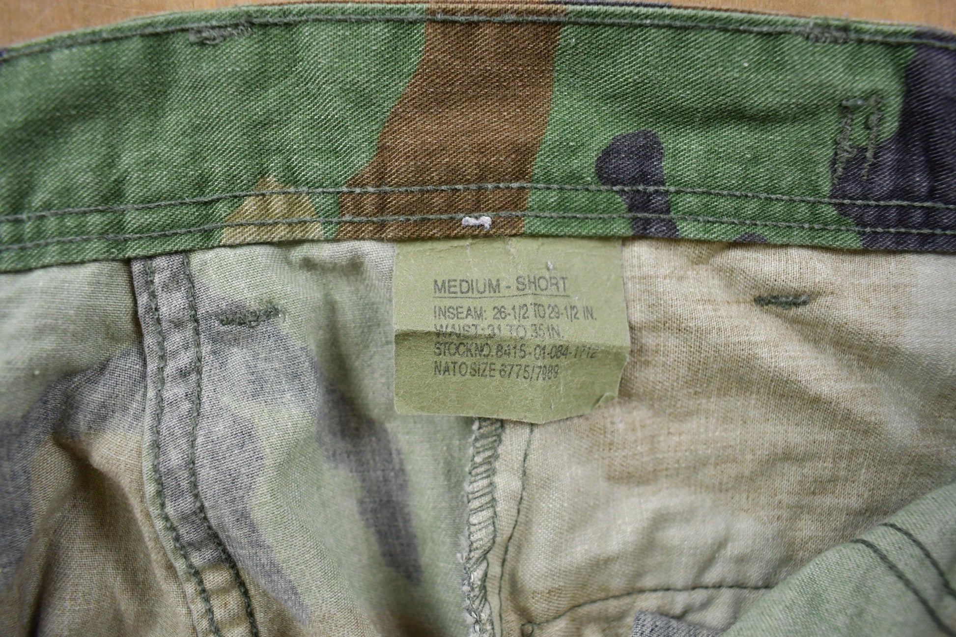Vintage 2001 Army Military Camouflage Cargo Pants Size 32 x 29